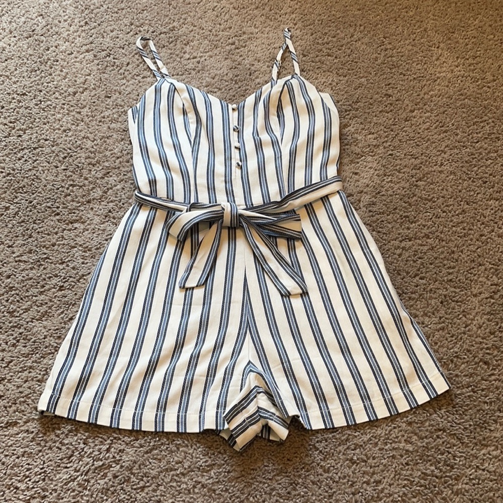 Guess striped blue and white romper